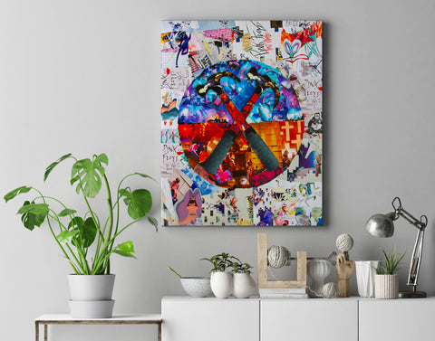 Pink Floyd The Wall Collage Canvas Print - multymedia