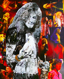 Robert Plant Led Zeppelin Collage Tote Bag - multymedia