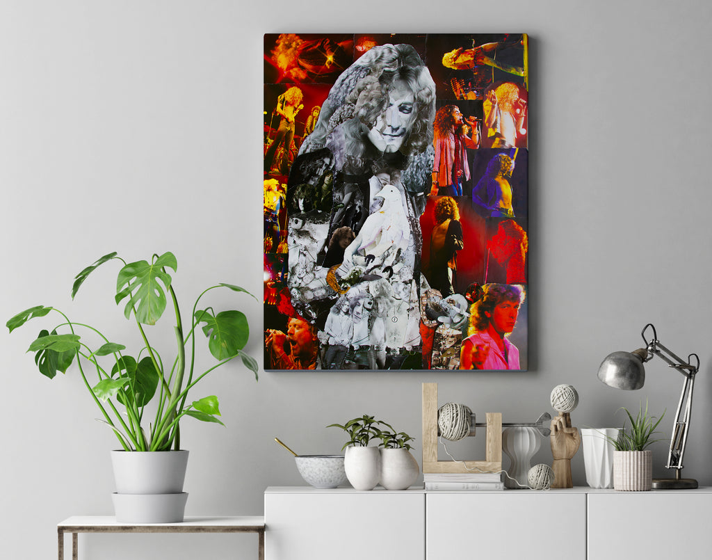 Robert Plant Collage Canvas Print - multymedia