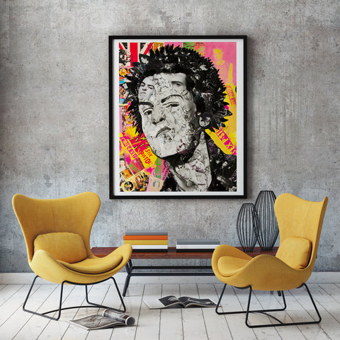 Sid Vicious Sex Pistols Collage Giclee Print