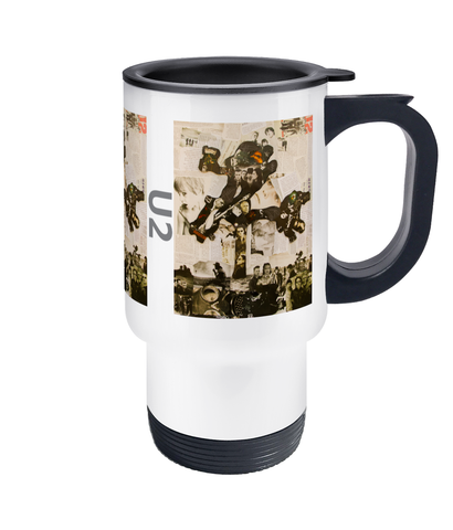 U2 Joshua Tree Collage Travel Mug 14oz - multymedia